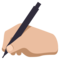 Writing Hand - Medium Light emoji on Emojione